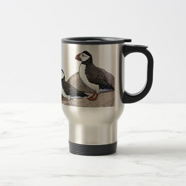 Mug De Voyage Puffins de l'Atlantique (Droit)