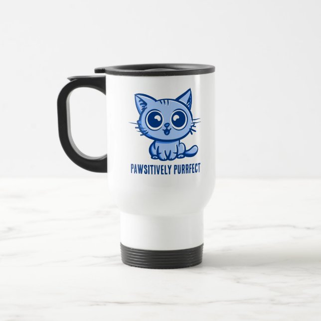 Mug De Voyage Puissant, Beau Manga Kitten (Gauche)