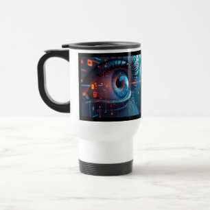 Mug De Voyage Quantum Eye main droite Voyage banlieue mug