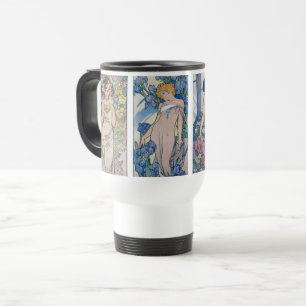 Mug De Voyage Quatre Fleurs, Alphonse Mucha