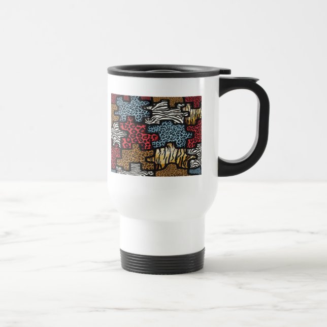 Mug De Voyage RAB Rockabilly Leopard Zebra Puzzle Imprimer Cadea (Droite)