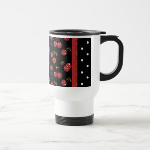 Mug De Voyage RAB Rockabilly très cerise cerises Noir