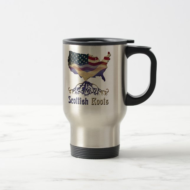 Mug De Voyage Racines écossaises américaines (Droit)