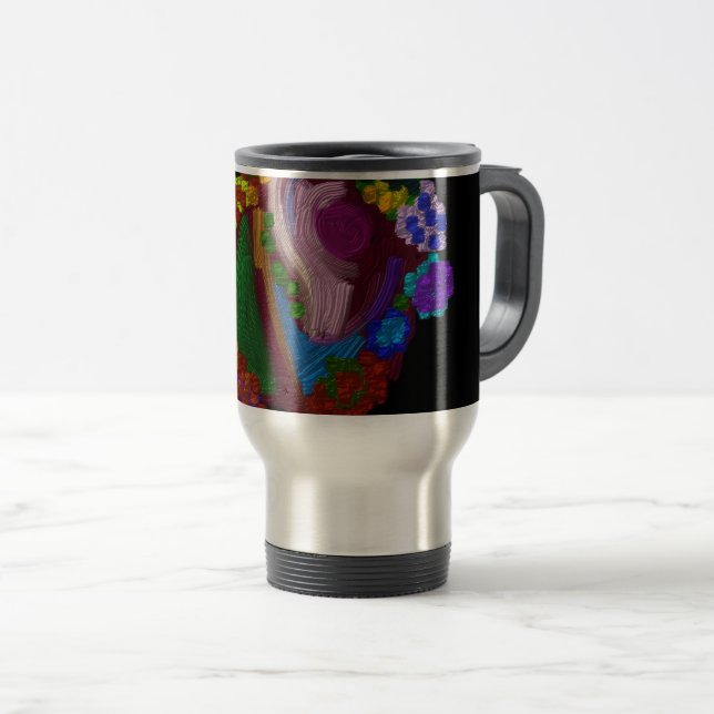 Mug De Voyage Rainbow Colored Floral (Devant droit)