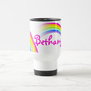 Mug De Voyage Rainbow nom personnalisé Voyage / filles club mule