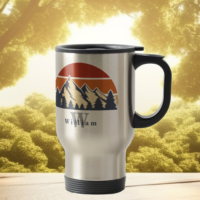 Mug De Voyage Randonnée Monogramme du mont Sunset (Créateur téléchargé)