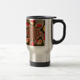 Mug De Voyage Ravissement rouge coloré : Caléidoscope de fraises