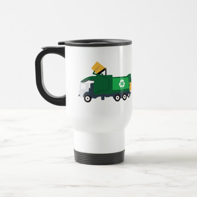 Mug De Voyage Recyclage Camion à ordures (Gauche)
