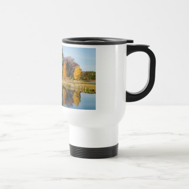 Mug De Voyage Réflexion d'étang d'automne (Droite)