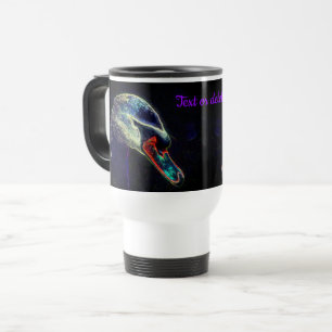Mug De Voyage Regal Swan Art Abstrait Personnalisé