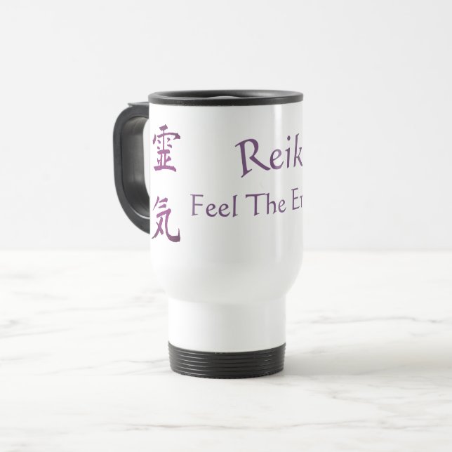 Mug De Voyage Reiki Sent L'Énergie (Devant gauche)