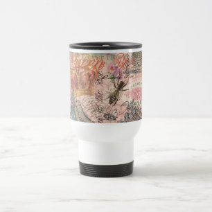 Mug De Voyage Reine Abeille Vintage Beau Collage