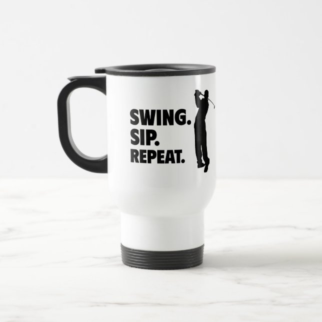 Mug De Voyage Répéter la selle de golf personnalisée (Gauche)