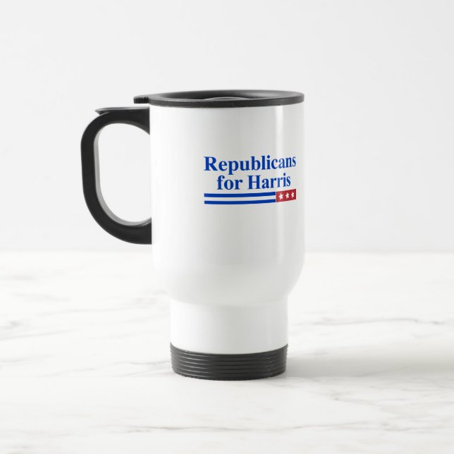 Mug De Voyage Républicains pour Harris / Kamala Harris (Gauche)