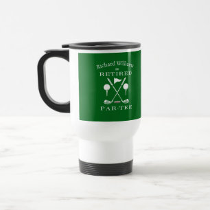 Mug De Voyage Retraite Golf Moderne Emblem Golf Clubs Retraités