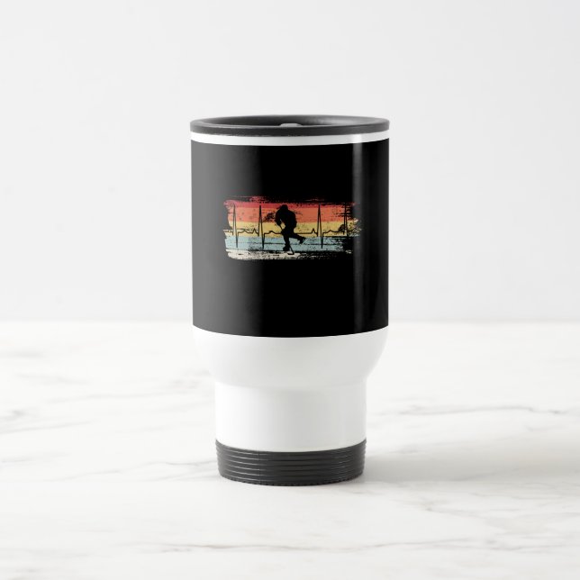 Mug De Voyage Rétro de hockey sur glace (Centre)