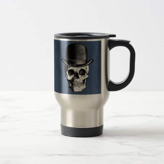 Mug De Voyage Rétro tête de crâne (Droit)