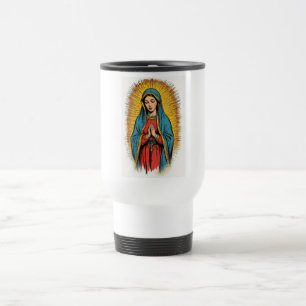 Mug de voyage rétro Vierge Marie