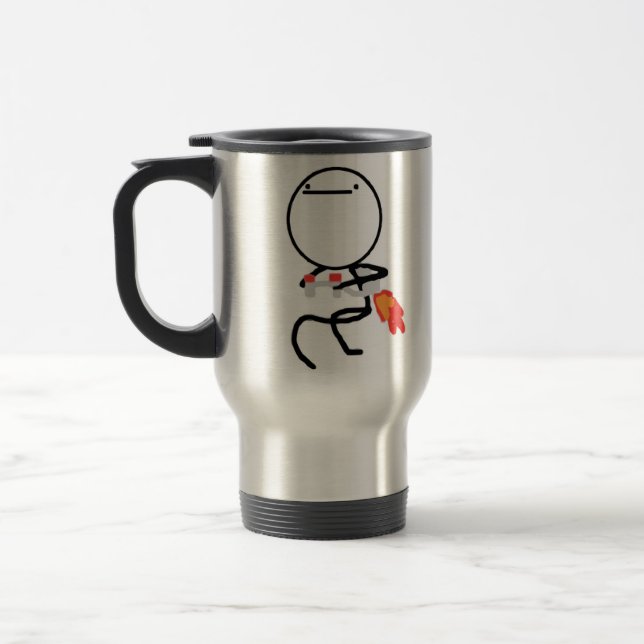 Mug De Voyage Rien à faire ici font rage visage Meme (Gauche)