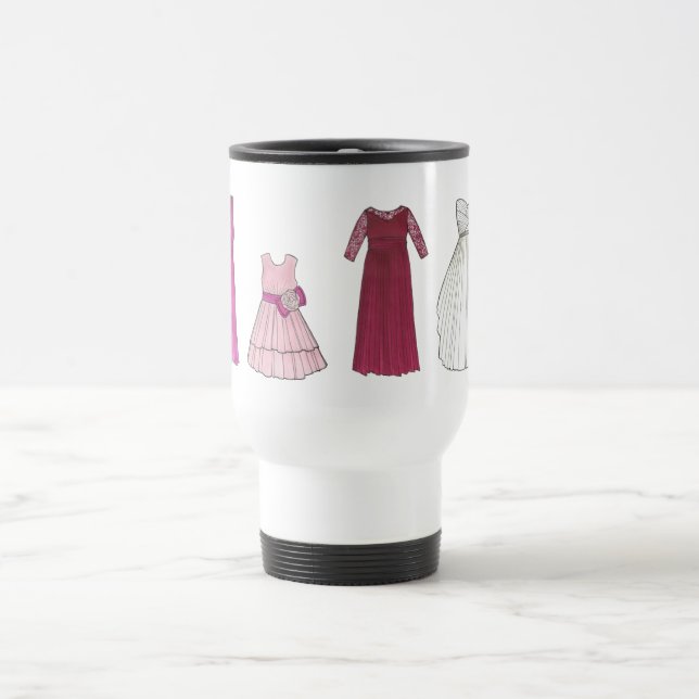 Mug De Voyage Robes de soirée pour l'équipe de la mariée Shower  (Centre)