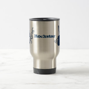 Mug De Voyage Rockstar Guitar Mug, Royal Blue