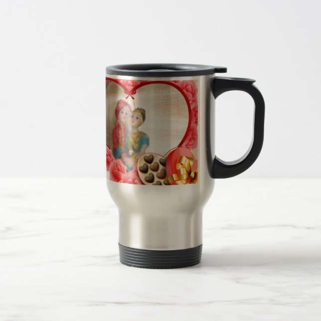 Mug De Voyage Romantique Amour Coeur Art Imprimer (Droit)