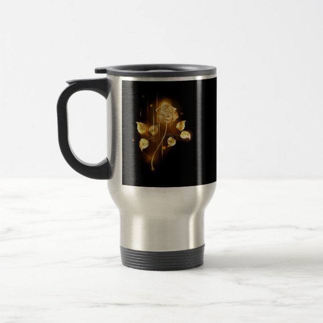 Mug De Voyage Rose d'or ( rose d'or ) (Gauche)