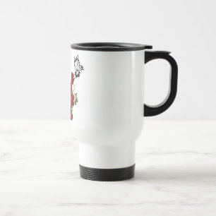 Mug De Voyage Rose rouge avec papillon et oiseau