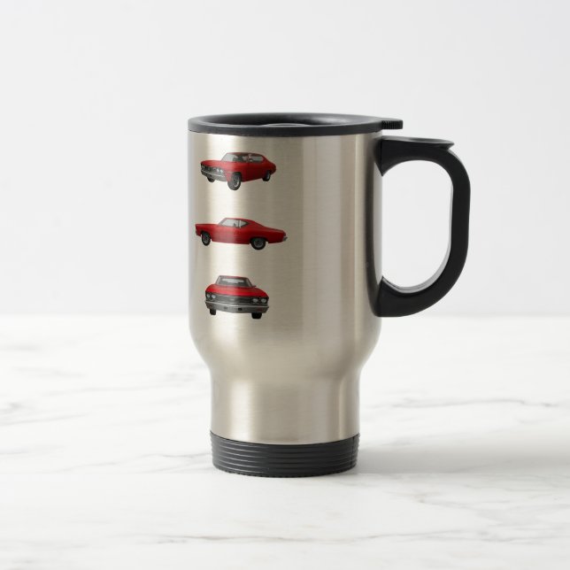 Mug De Voyage Rouge Chevelle 1968 solides solubles : (Droit)