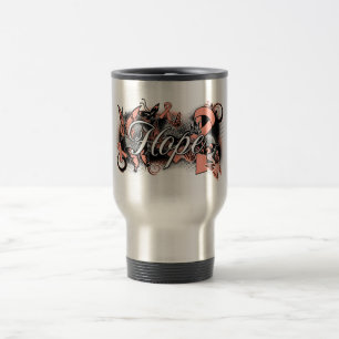 Mug De Voyage Ruban utérin de jardin d'espoir de Cancer