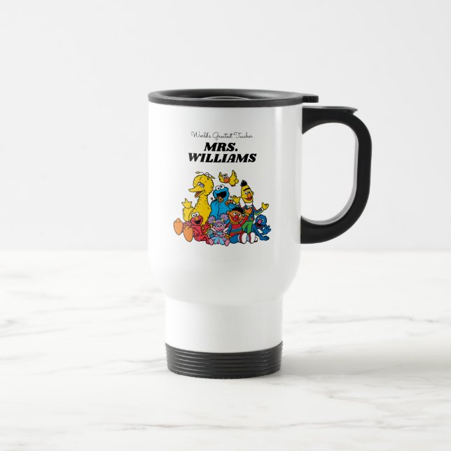 Mug De Voyage Rue Sésame | Le plus grand enseignant du monde (Droite)