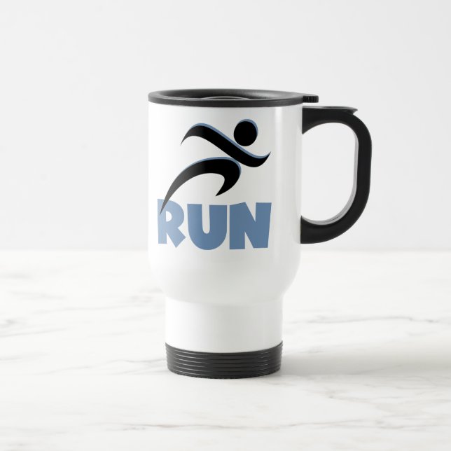 Mug De Voyage RUN bleu (Droite)