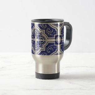 Mug De Voyage Russe Vintage Portugais Carreaux Motif - Azulejo
