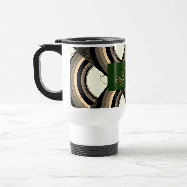 Mug De Voyage RZ-Bonheur avec votre aimé, noir, brun, (Gauche)