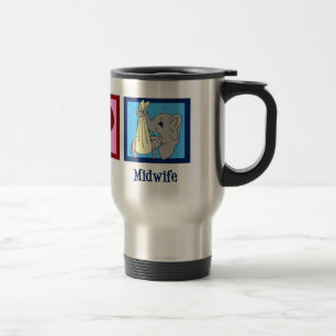 Mug De Voyage Sage-femme d'amour de paix
