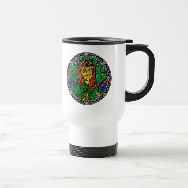Mug De Voyage Saint patron de St Dymphna de dépression et (Droite)