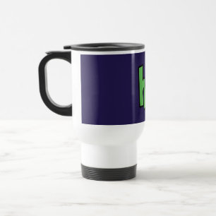 Mug De Voyage Salut néon, cœur inclus 🌿 Lumineux dans le noir "