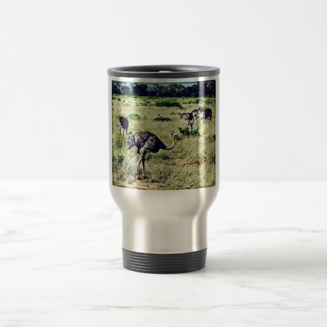 Mug De Voyage Samburu Ostriches (Centre)