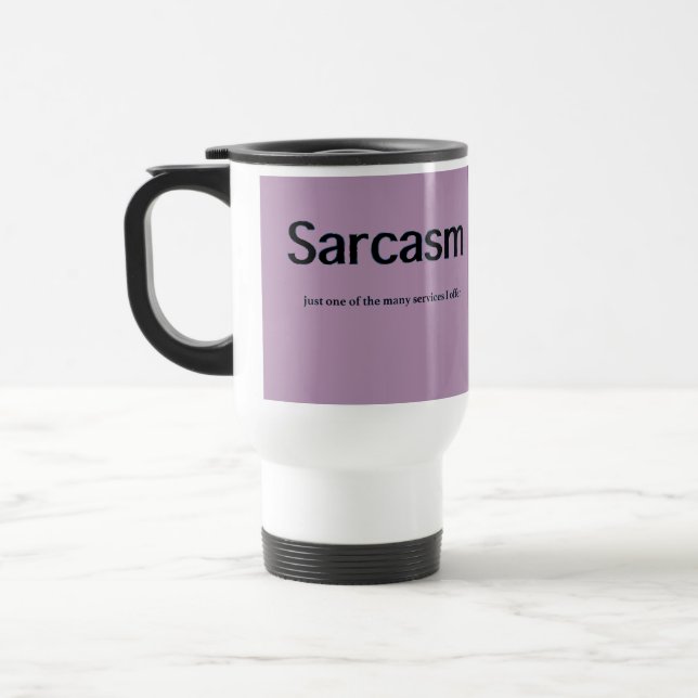 Mug De Voyage Sarcasme Services (Gauche)