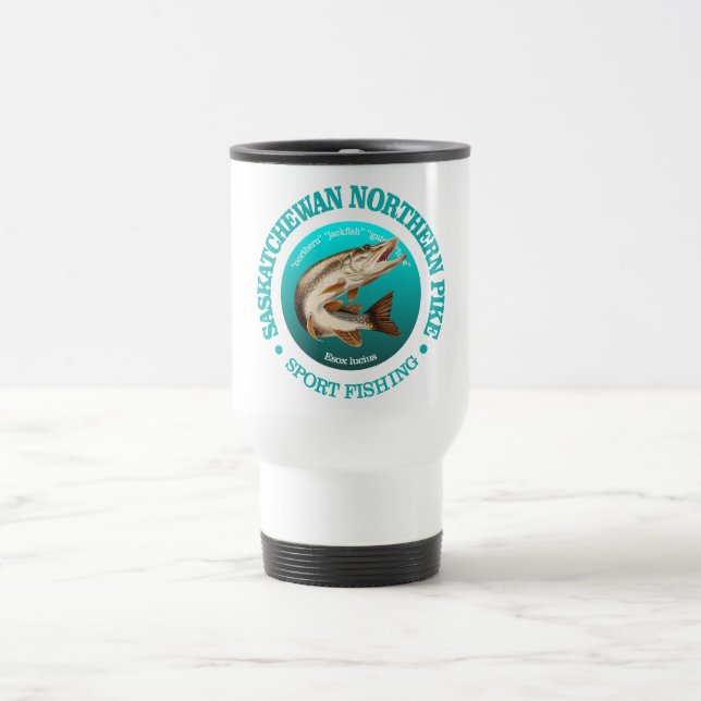 Mug De Voyage Saskatchewan Pike Fishing (Centre)