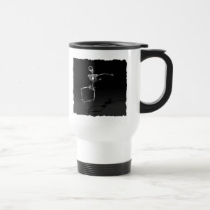 MUG DE VOYAGE SAUT SQUELETTIQUE B&W DE JOIE DE RAYON X