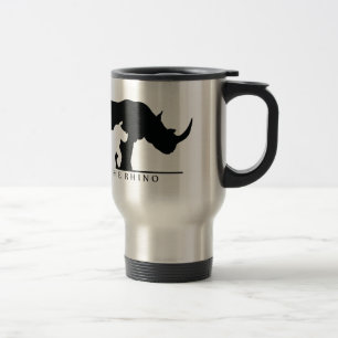 Mug De Voyage Sauvez le rhinocéros (le ver blanc.)