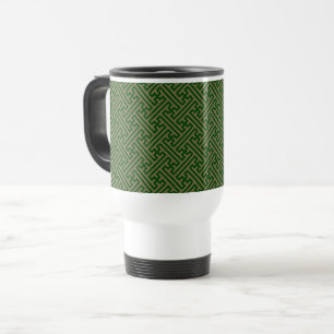 Mug De Voyage Sayagata motif, japonais, vert et or