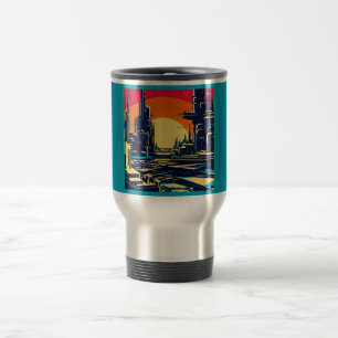Mug De Voyage Sciage urbain futuriste SF 1
