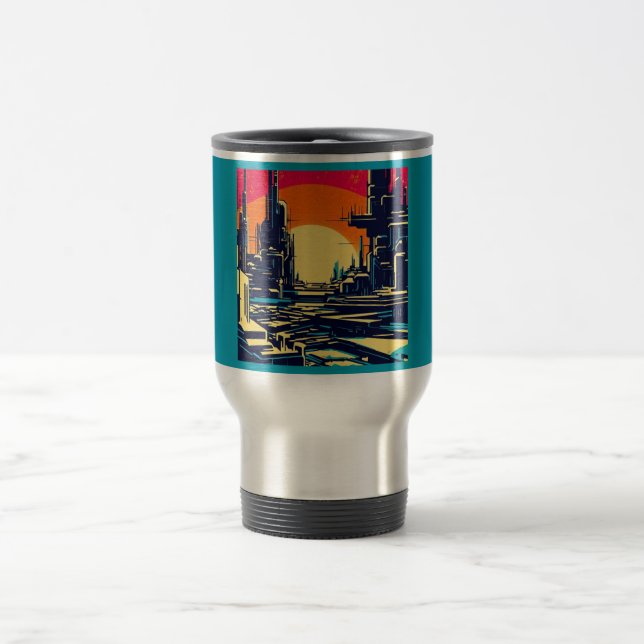 Mug De Voyage Sciage urbain futuriste SF 1 (Centre)