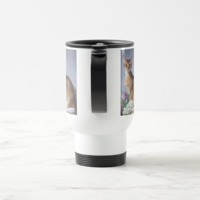Mug De Voyage Serene Feline – Abyssinian Cat (Poignée)