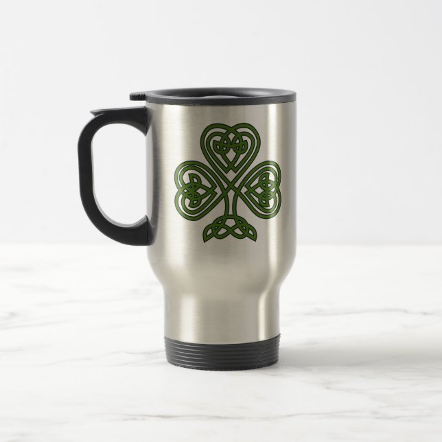 Mug De Voyage Shamrock celte - Jour de la Saint Patrick (Gauche)