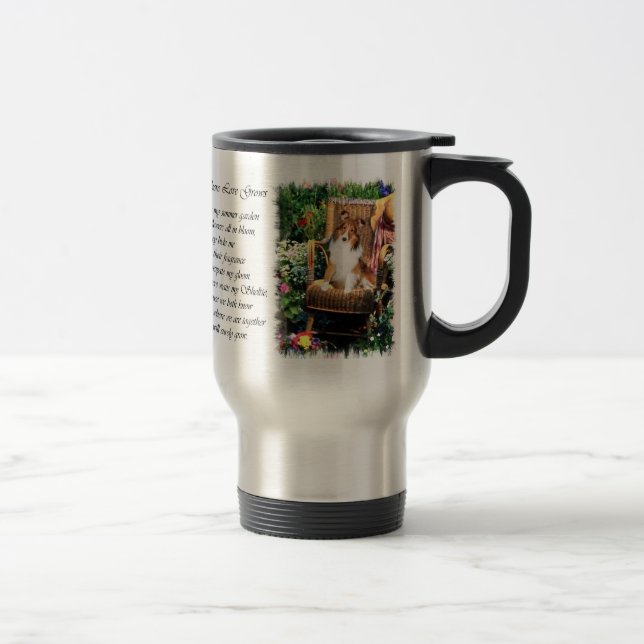 Mug De Voyage Shetland Sheepdog Sheltie Art Cadeaux (Droit)
