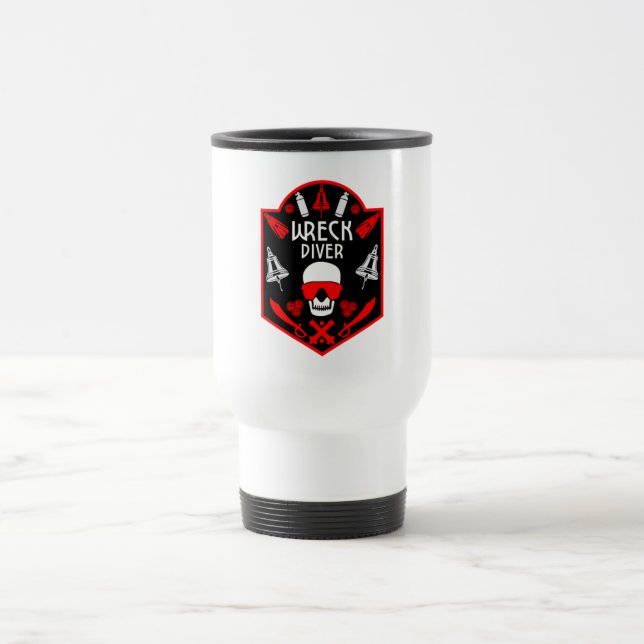 Mug De Voyage Shipwreck Scuba Divers muqueuse (Centre)