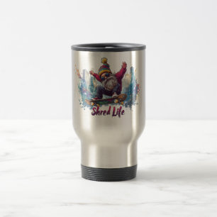 Mug De Voyage Shred Life - Cool Skateboard Gnome